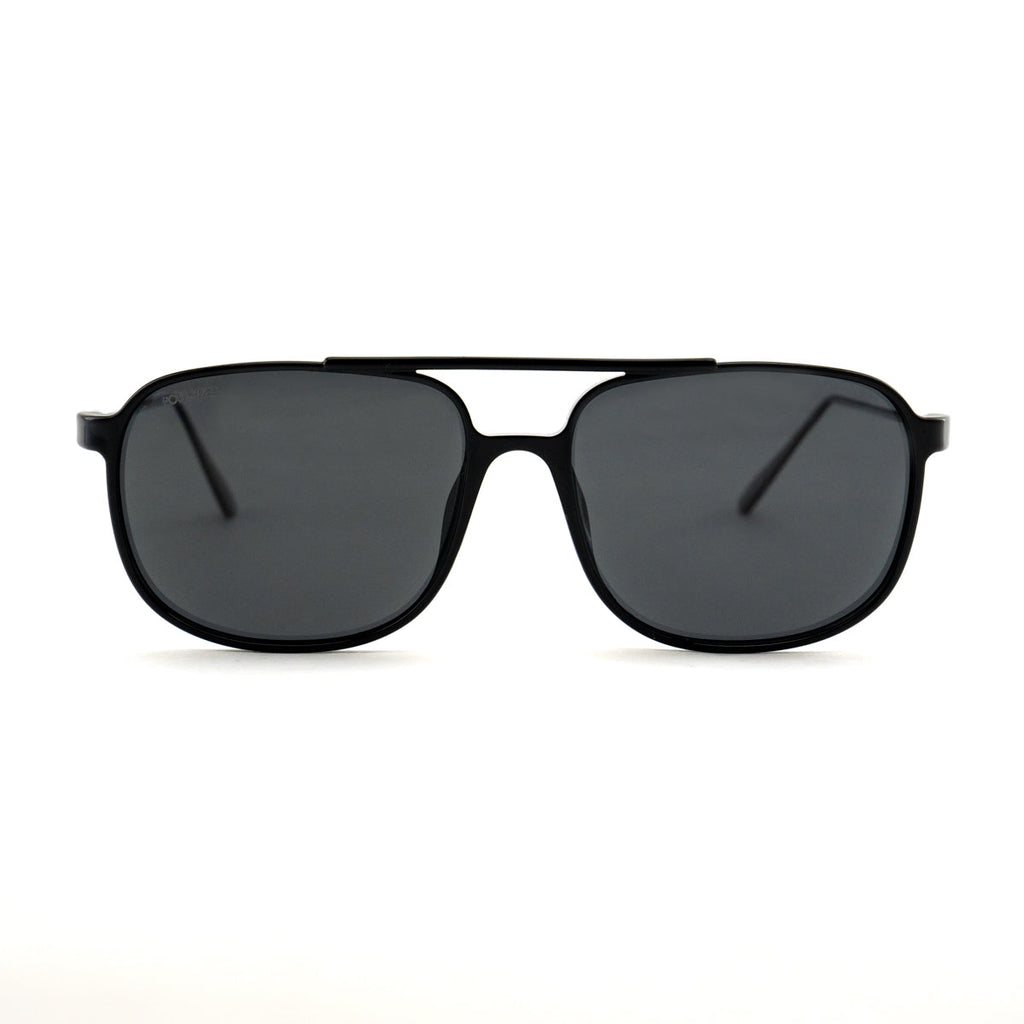 Caravan Negro Brillo Lente Gris Polarizado