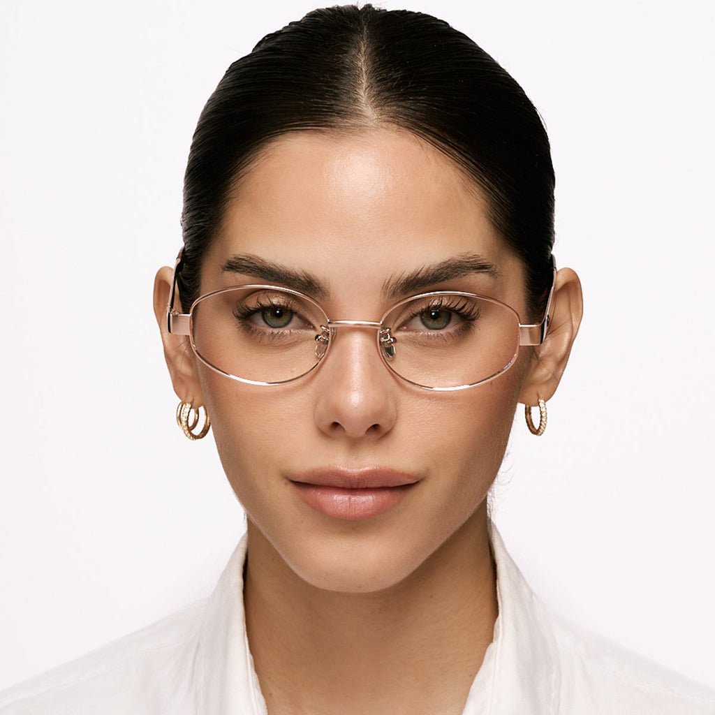 Anteojos Filtro Luz Azul Alaska Dorado Rosado