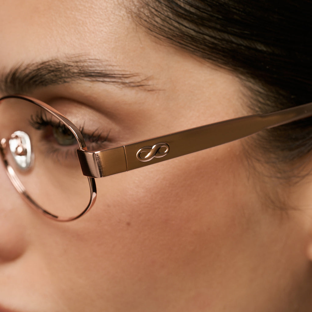 Anteojos Filtro Luz Azul Alaska Dorado Rosado