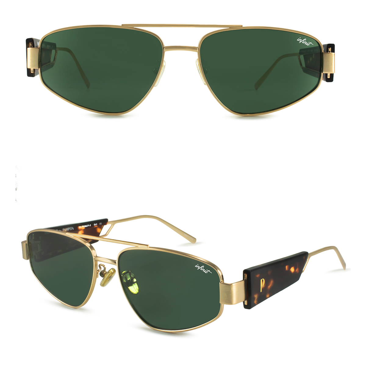 Baku Dorado Lente Verde By Pampita