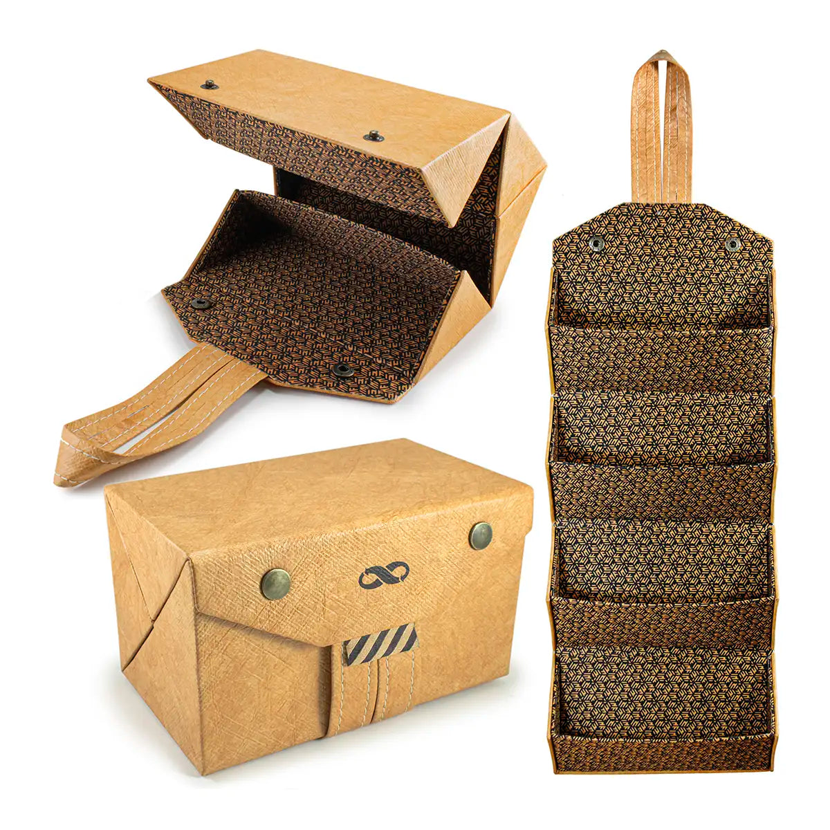 Estuche Organizador Infinit Travel Case para 4 Anteojos Plegable Eco Sustentable