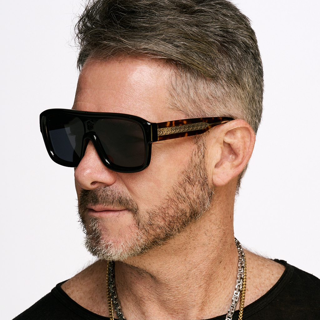 Inflated Negro Carey Lente Gris Polarizado