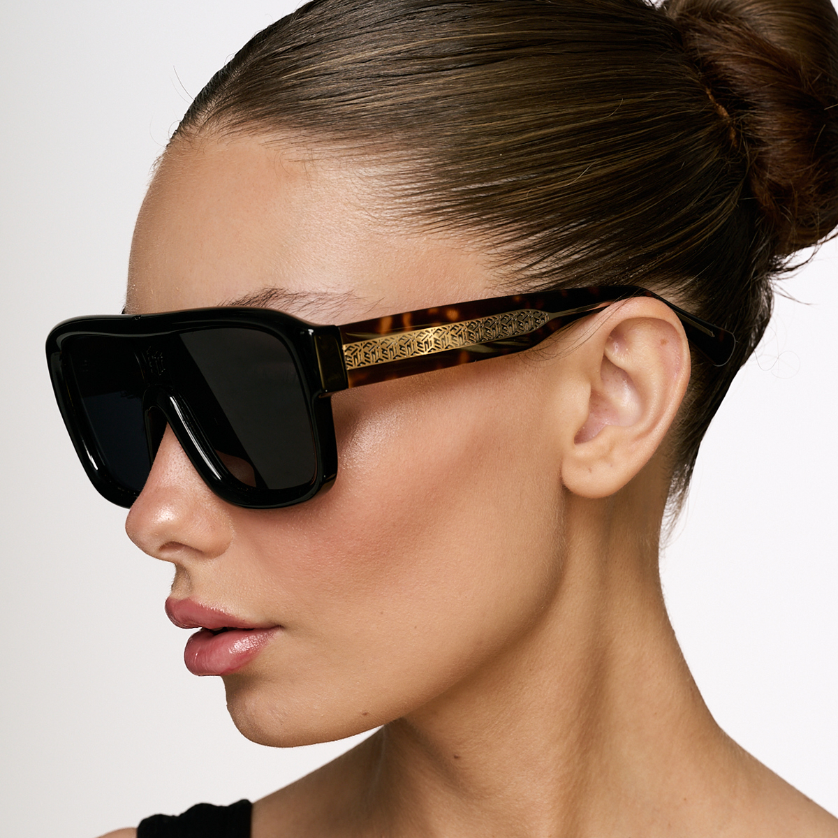 Inflated Negro Carey Lente Gris Polarizado