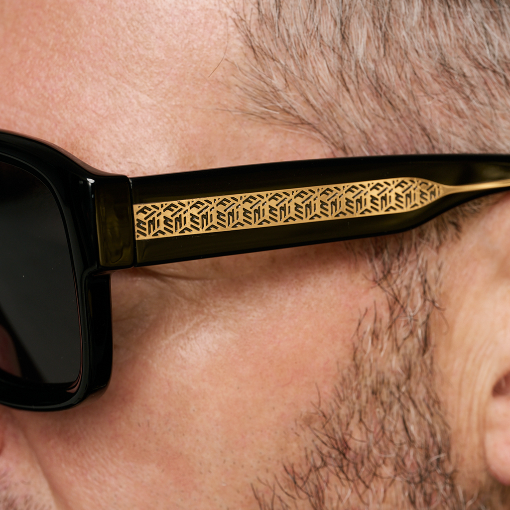 Inflated Negro Brillo Lente Gris Polarizado