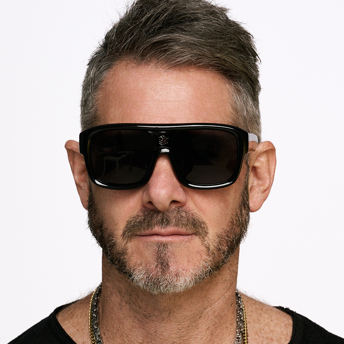 Inflated Negro Brillo Lente Gris Polarizado