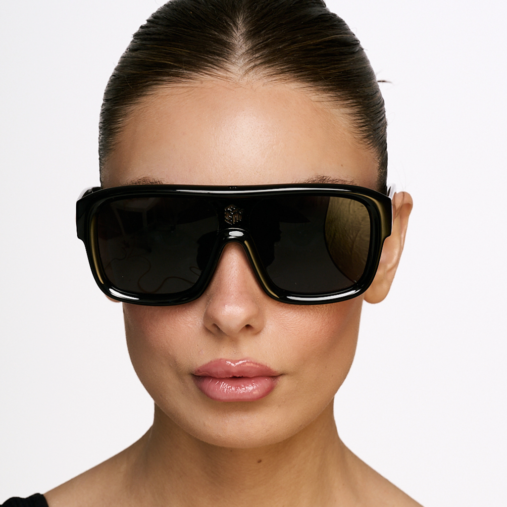 Inflated Negro Brillo Lente Gris Polarizado