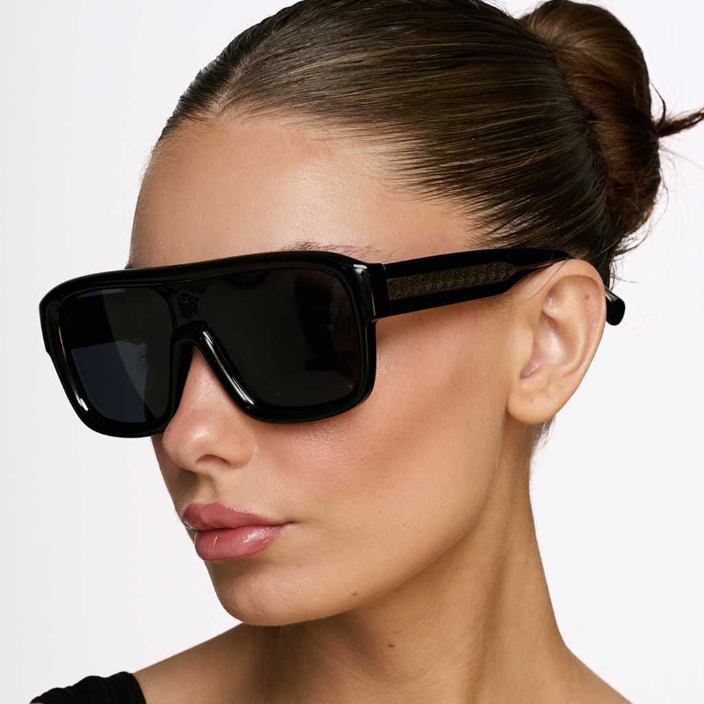 Inflated Negro Brillo Lente Gris Polarizado