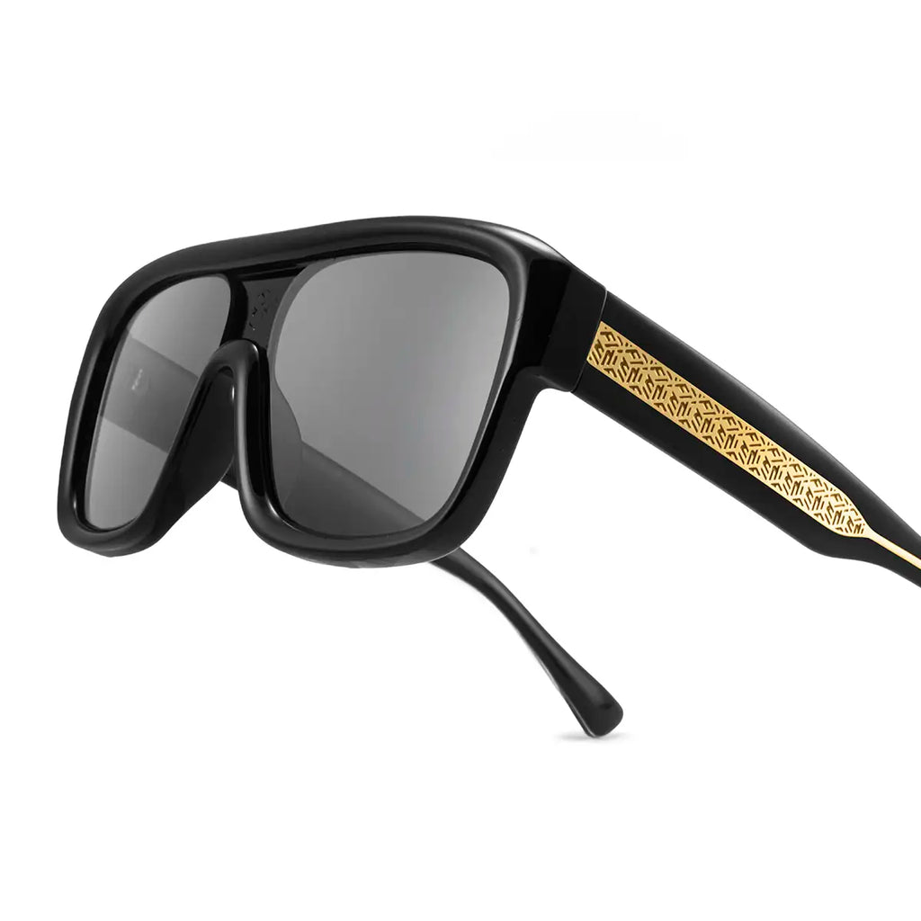 Inflated Negro Brillo Lente Gris Polarizado