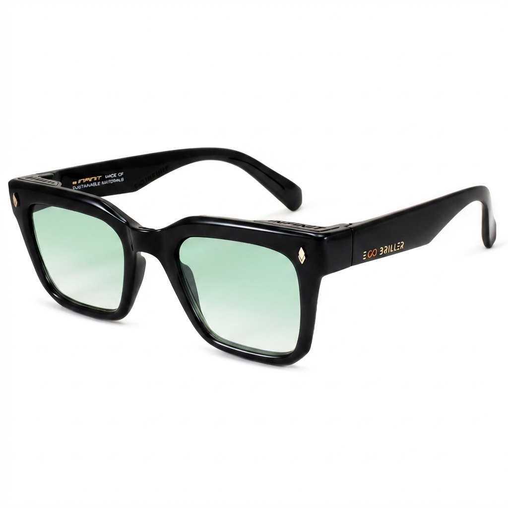 Jacobs Negro Brillo Lente Verde Degrade Eco Sustentable