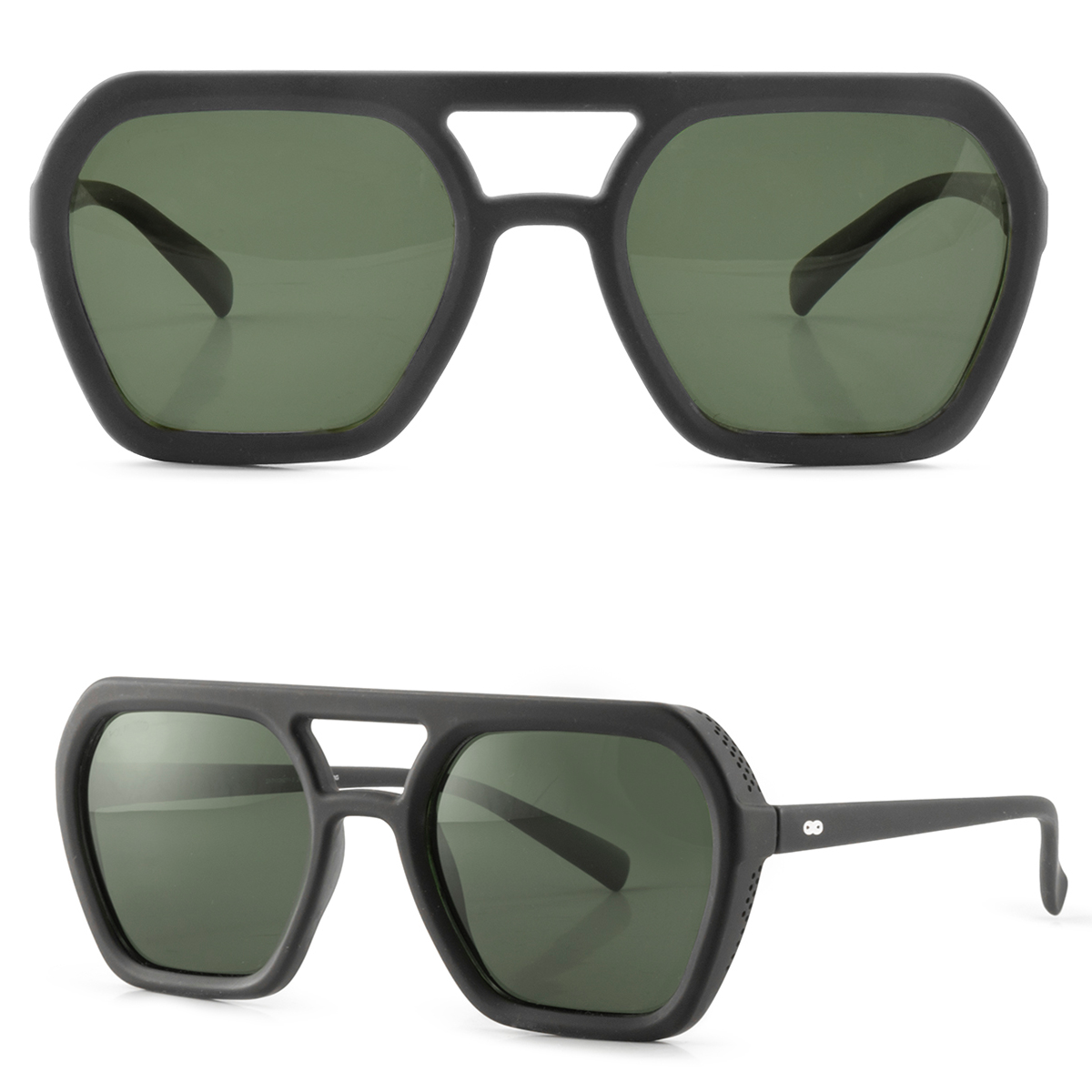 Lyon Negro Mate Lente Verde Polarizado