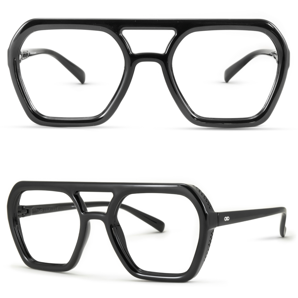 Anteojos Filtro Luz Azul Lyon Negro Brillo