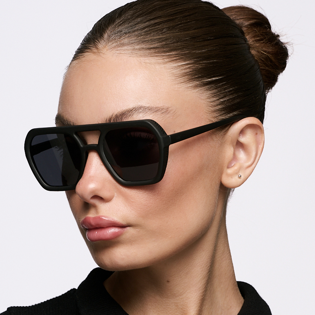 Lyon Negro Mate Lente Gris Polarizado