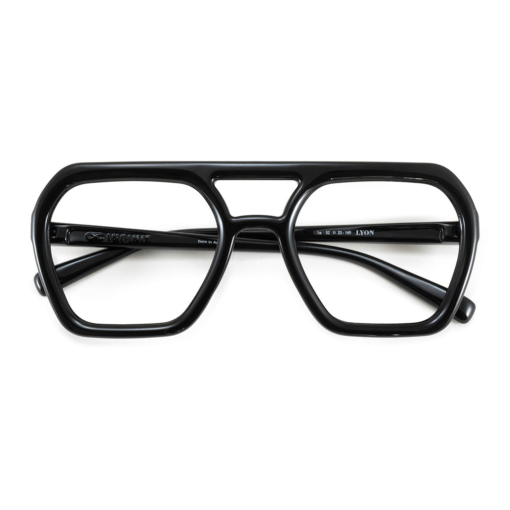 Anteojos Filtro Luz Azul Lyon Negro Brillo