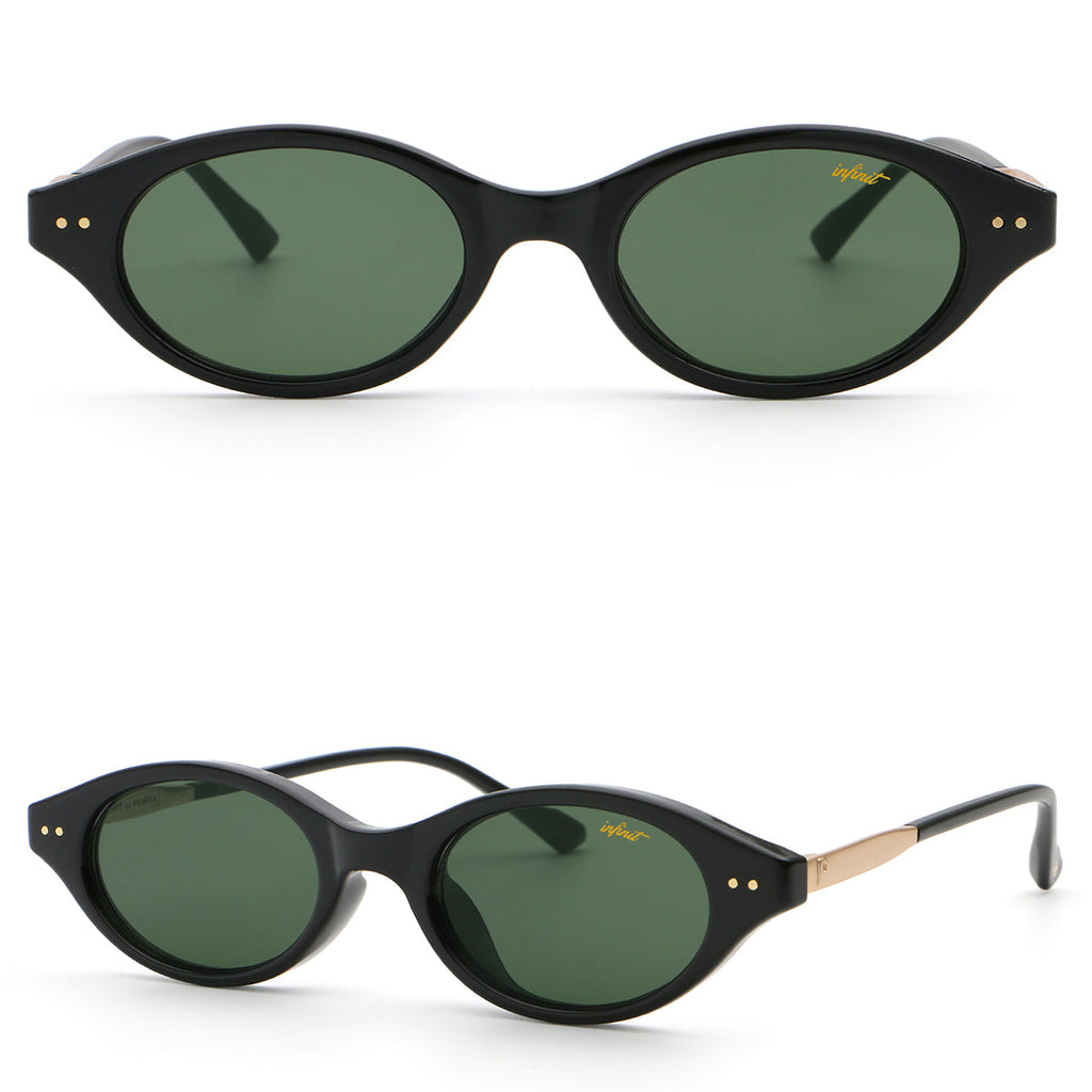 Neiva Negro Brillo Lente Verde By Pampita