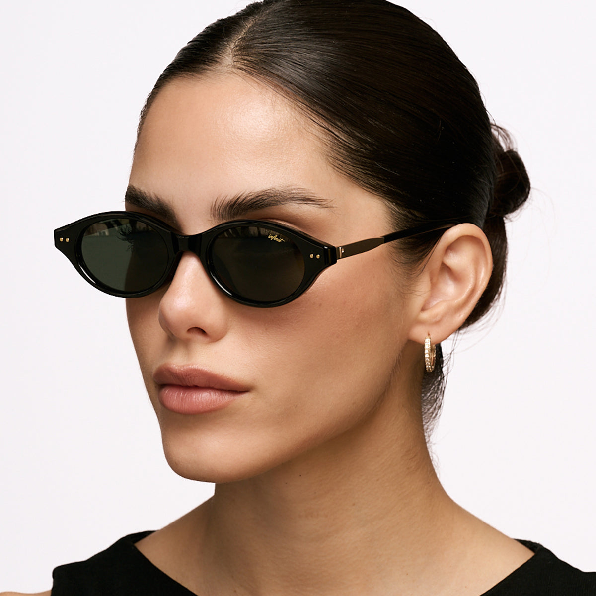 Neiva Negro Brillo Lente Verde By Pampita