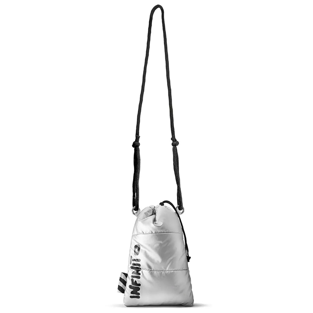 Infinit Mini Bag Porta celular Bandolera Tarjetero Billetera Plateado